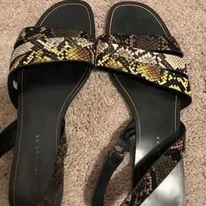 Zara Snakeprint Sandals